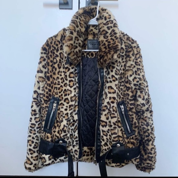 BLANK NYC Note To Self Faux Fur Moto Jacket NEW - Picture 10 of 13